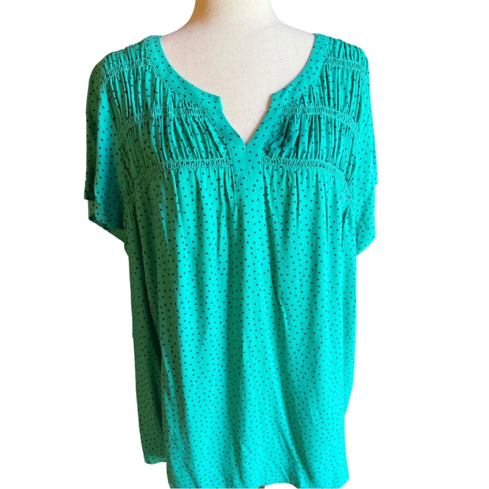 Polka Dot Print Blouse | SIZE 1X